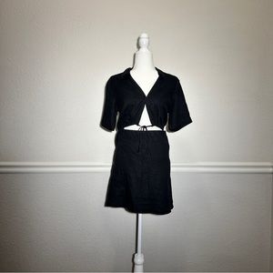 Abercrombie & Fitch Linen Blend Wrap Dress Size S NWT